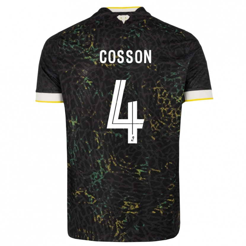 Danxen Criança Camisola Maureen Cosson #4 Preto Branco Amarelo Alternativa 2026/27 Camisa Brasil