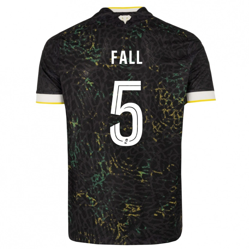 Danxen Criança Camisola Babacar Fall #5 Preto Branco Amarelo Alternativa 2026/27 Camisa Brasil