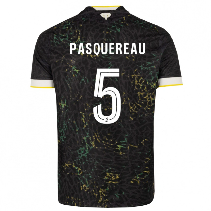 Danxen Criança Camisola Julie Pasquereau #5 Preto Branco Amarelo Alternativa 2026/27 Camisa Brasil