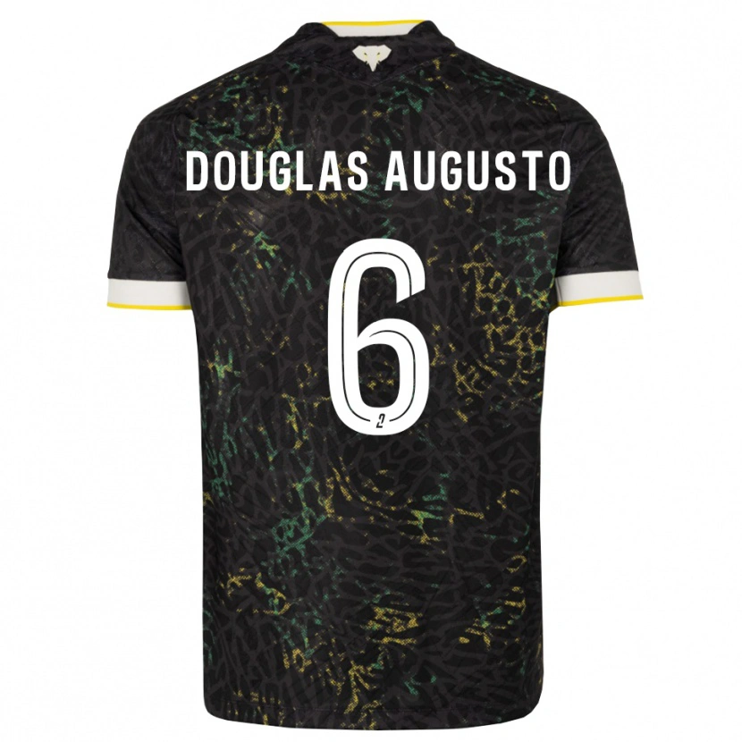 Danxen Criança Camisola Douglas Augusto #6 Preto Branco Amarelo Alternativa 2026/27 Camisa Brasil