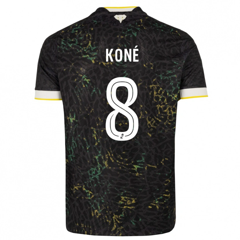 Danxen Criança Camisola Kassoum Koné #8 Preto Branco Amarelo Alternativa 2026/27 Camisa Brasil
