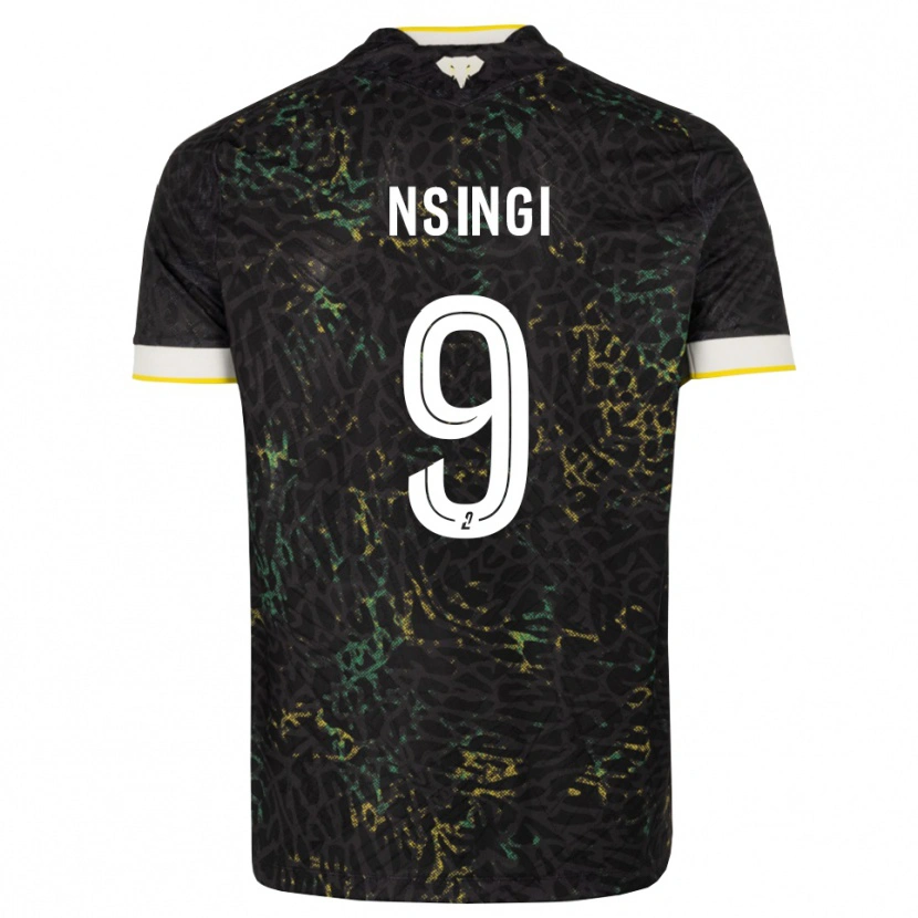 Danxen Criança Camisola Plamedi Nsingi #9 Preto Branco Amarelo Alternativa 2026/27 Camisa Brasil