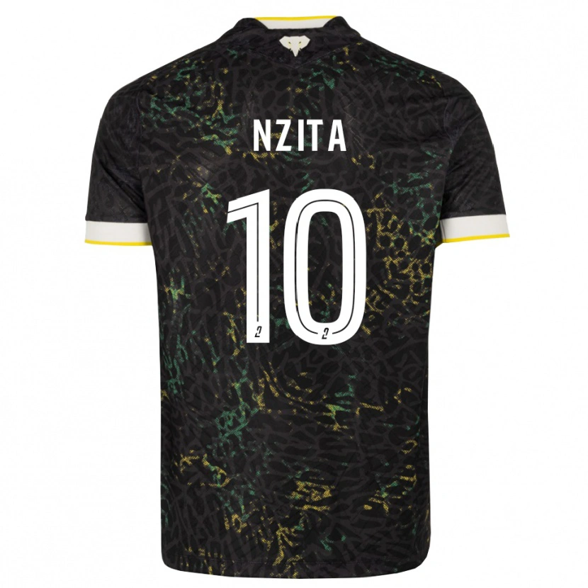 Danxen Criança Camisola Brayan Nzita #10 Preto Branco Amarelo Alternativa 2026/27 Camisa Brasil