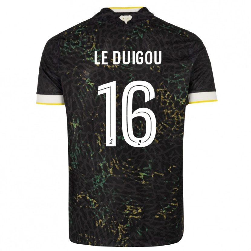 Danxen Criança Camisola Daniel Le Duigou #16 Preto Branco Amarelo Alternativa 2026/27 Camisa Brasil