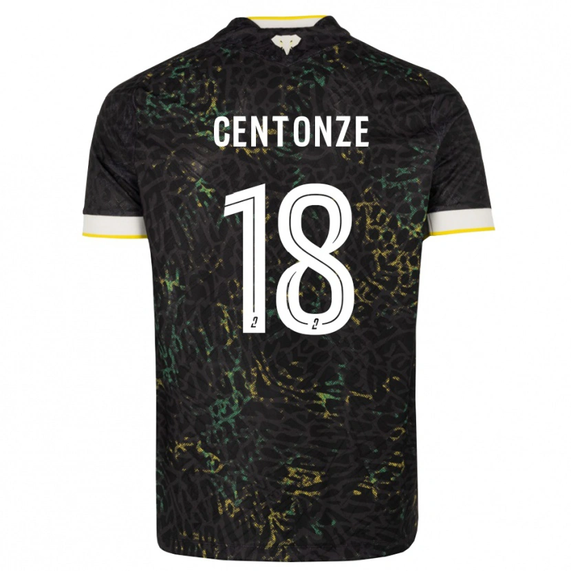 Danxen Criança Camisola Fabien Centonze #18 Preto Branco Amarelo Alternativa 2026/27 Camisa Brasil