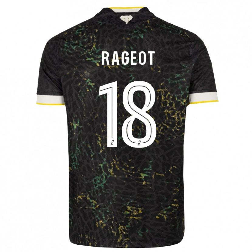 Danxen Criança Camisola Lalie Rageot #18 Preto Branco Amarelo Alternativa 2026/27 Camisa Brasil
