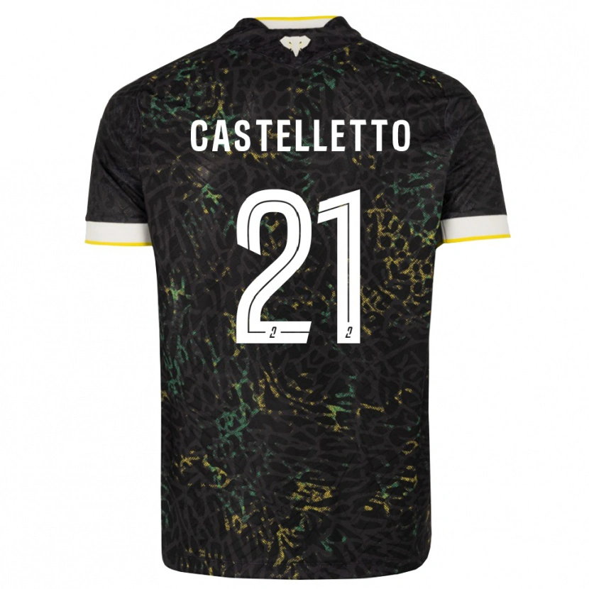Danxen Criança Camisola Jean-Charles Castelletto #21 Preto Branco Amarelo Alternativa 2026/27 Camisa Brasil