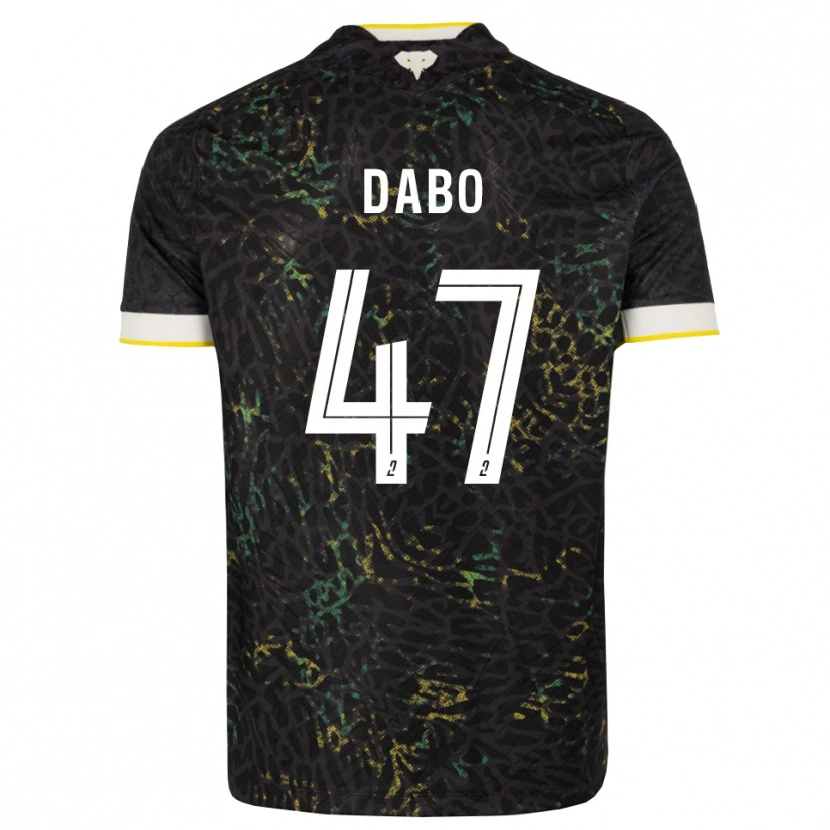 Danxen Criança Camisola Moustapha Dabo #47 Preto Branco Amarelo Alternativa 2026/27 Camisa Brasil