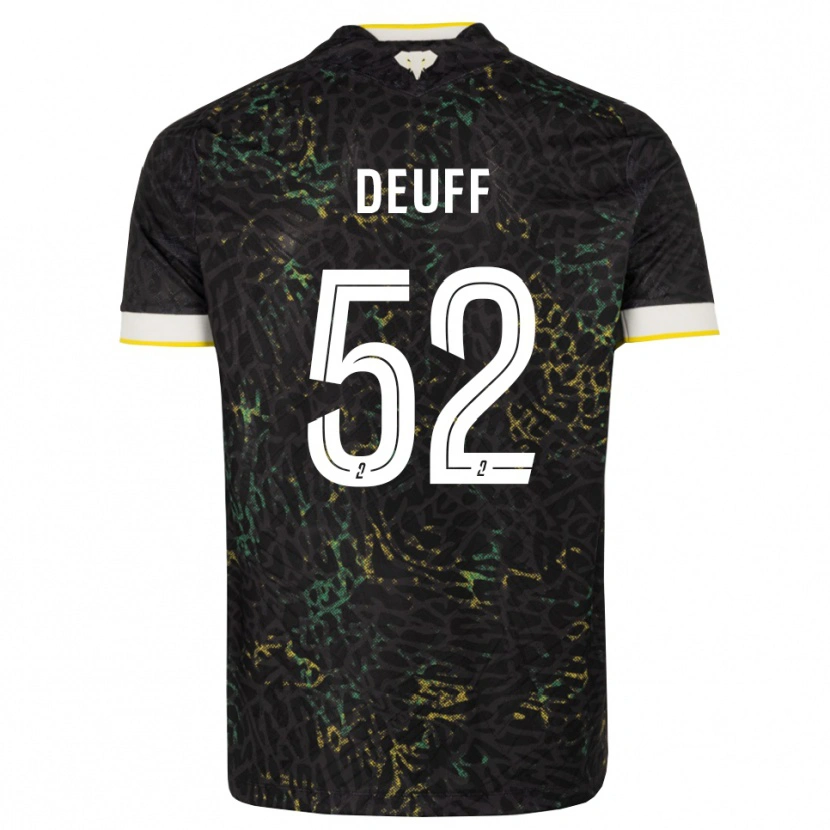 Danxen Criança Camisola Bahmed Deuff #52 Preto Branco Amarelo Alternativa 2026/27 Camisa Brasil