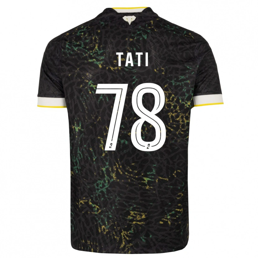 Danxen Criança Camisola Tylel Tati #78 Preto Branco Amarelo Alternativa 2026/27 Camisa Brasil