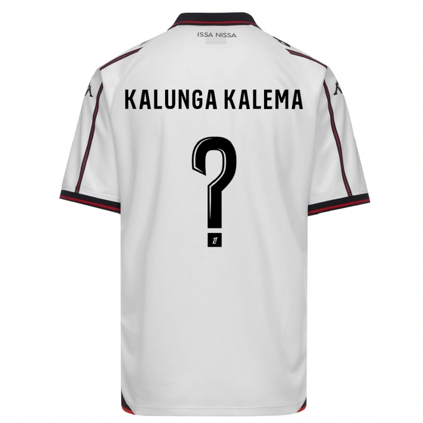 Danxen Criança Camisola Kevin Kalunga Kalema #0 Preto Branco Alternativa 2026/27 Camisa Brasil