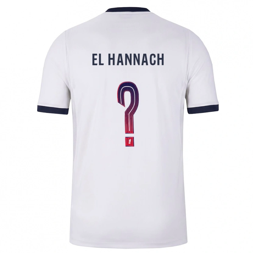 Danxen Criança Camisola Younes El Hannach #0 Branco Preto Vermelho Alternativa 2026/27 Camisa Brasil