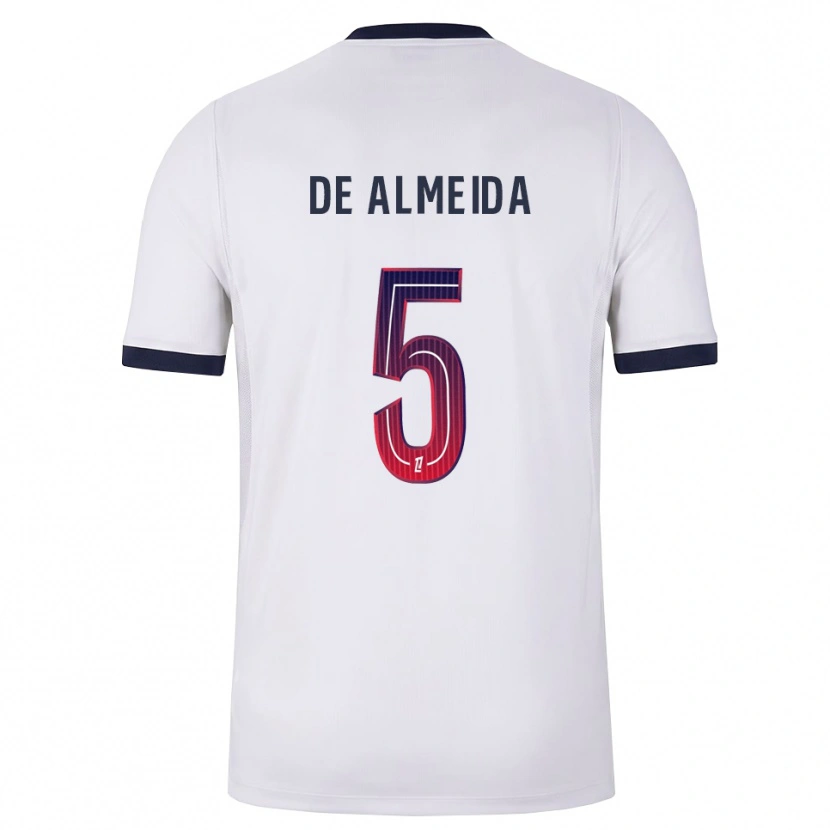 Danxen Criança Camisola Elisa De Almeida #5 Branco Preto Vermelho Alternativa 2026/27 Camisa Brasil