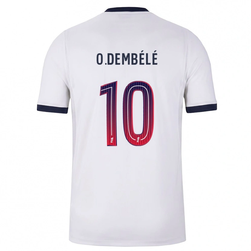 Danxen Criança Camisola Ousmane Dembélé #10 Branco Preto Vermelho Alternativa 2026/27 Camisa Brasil