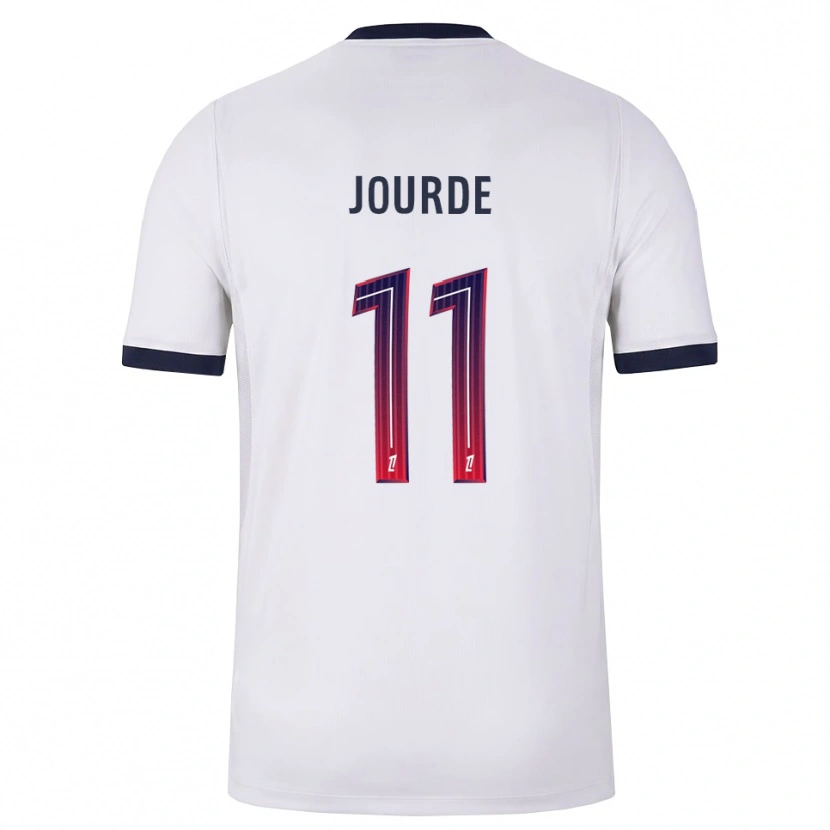 Danxen Criança Camisola Florianne Jourde #11 Branco Preto Vermelho Alternativa 2026/27 Camisa Brasil