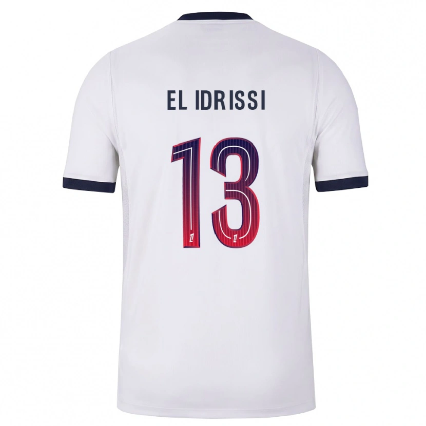 Danxen Criança Camisola Mohamed-Amine El Idrissi #13 Branco Preto Vermelho Alternativa 2026/27 Camisa Brasil