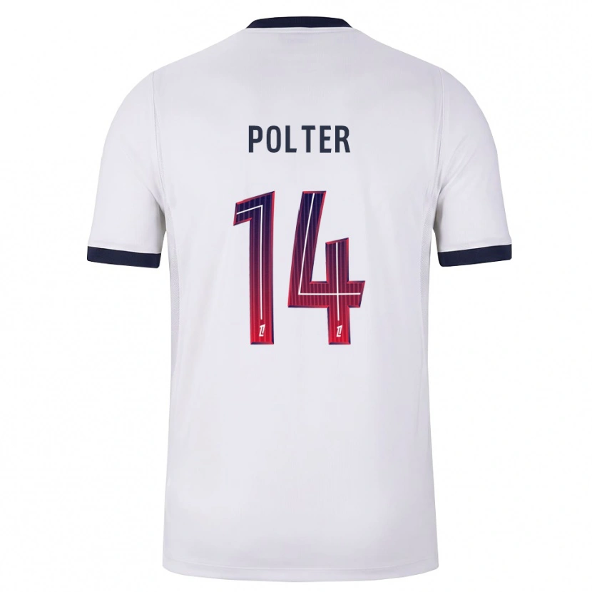 Danxen Criança Camisola Ewan Polter #14 Branco Preto Vermelho Alternativa 2026/27 Camisa Brasil