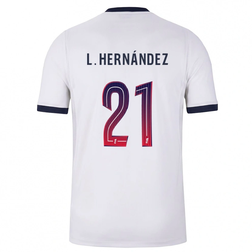 Danxen Criança Camisola Lucas Hernández #21 Branco Preto Vermelho Alternativa 2026/27 Camisa Brasil