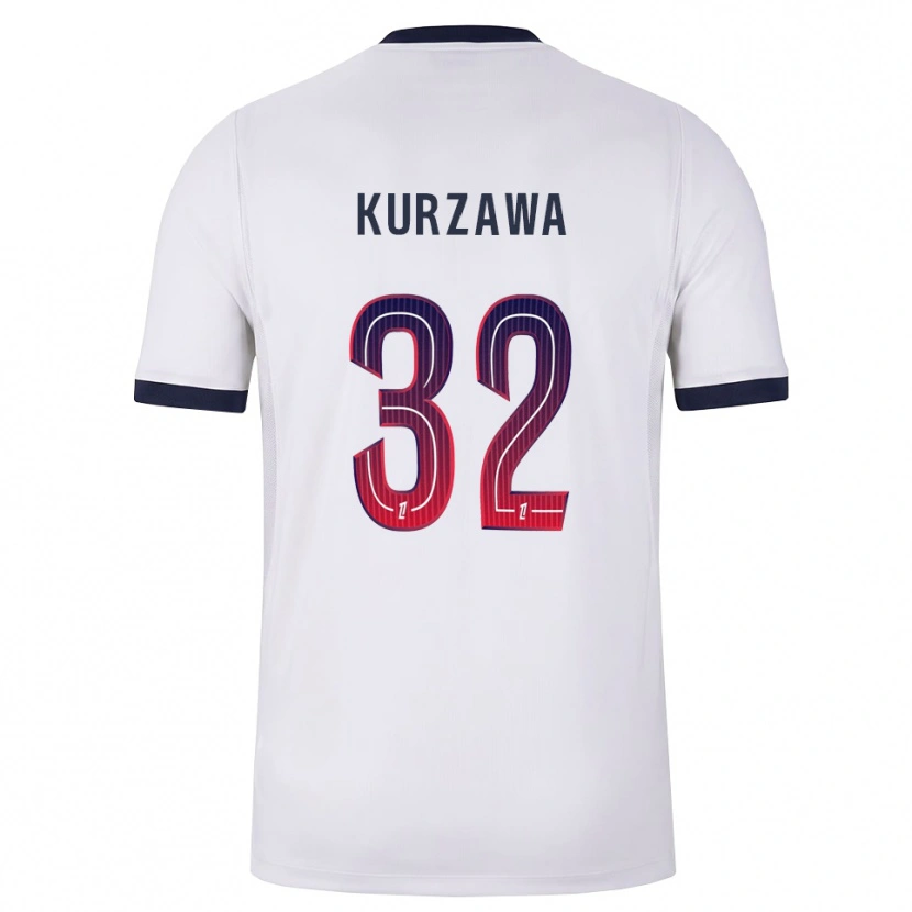 Danxen Criança Camisola Layvin Kurzawa #32 Branco Preto Vermelho Alternativa 2026/27 Camisa Brasil