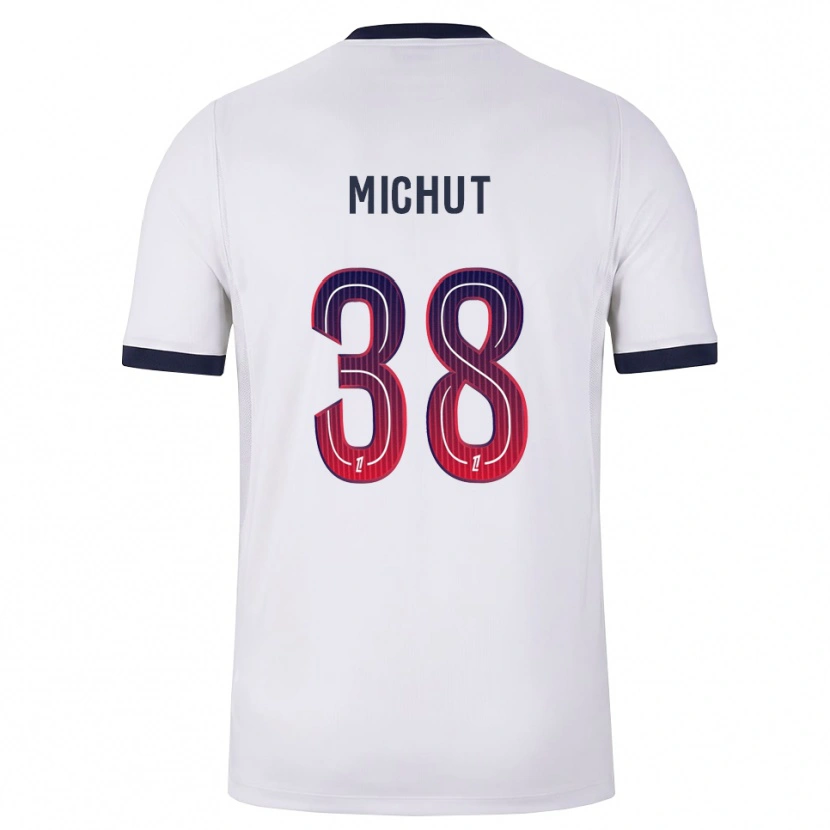 Danxen Criança Camisola Edouard Michut #38 Branco Preto Vermelho Alternativa 2026/27 Camisa Brasil