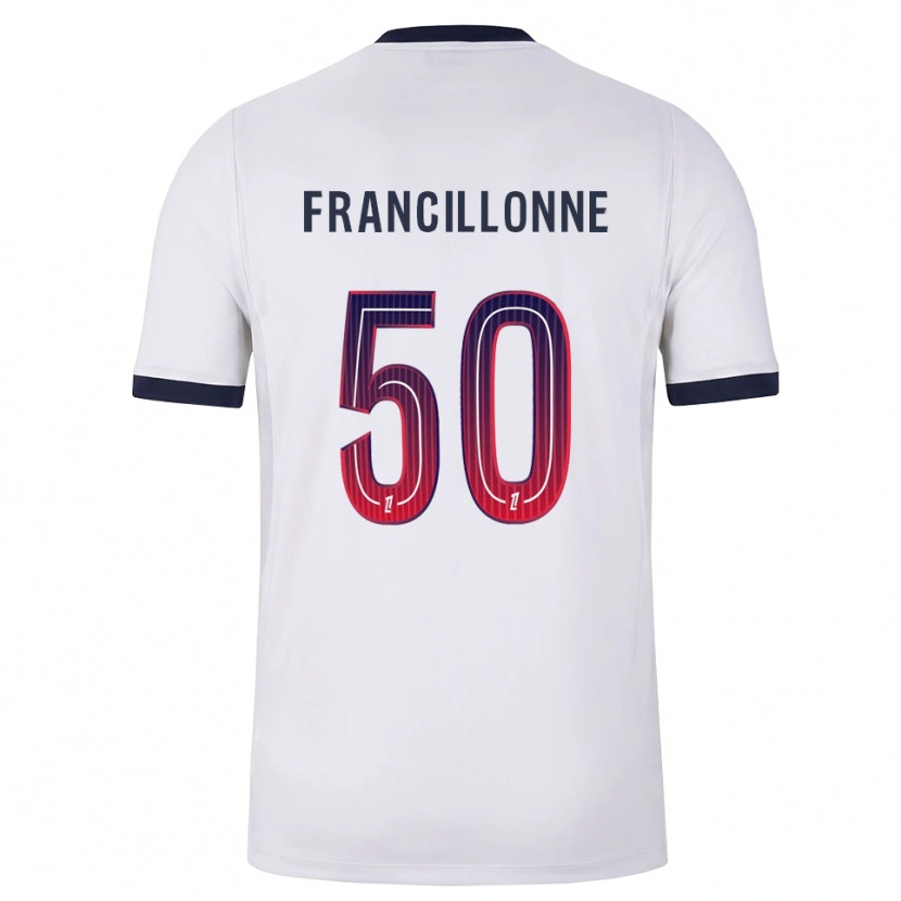 Danxen Criança Camisola Bryan Francillonne #50 Branco Preto Vermelho Alternativa 2026/27 Camisa Brasil