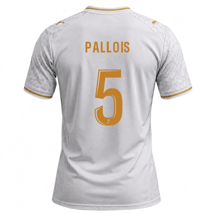 Danxen Criança Camisola Nicolas Pallois #5 Cinza Dourado Branco Alternativa 2026/27 Camisa Brasil