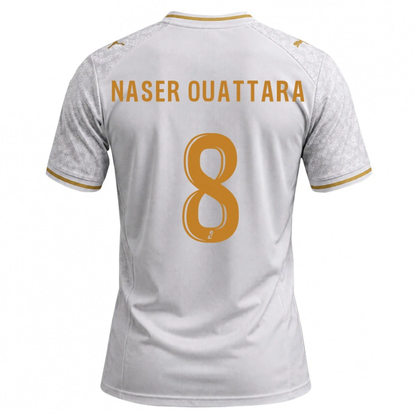 Danxen Criança Camisola Papus Naser Ouattara #8 Cinza Dourado Branco Alternativa 2026/27 Camisa Brasil