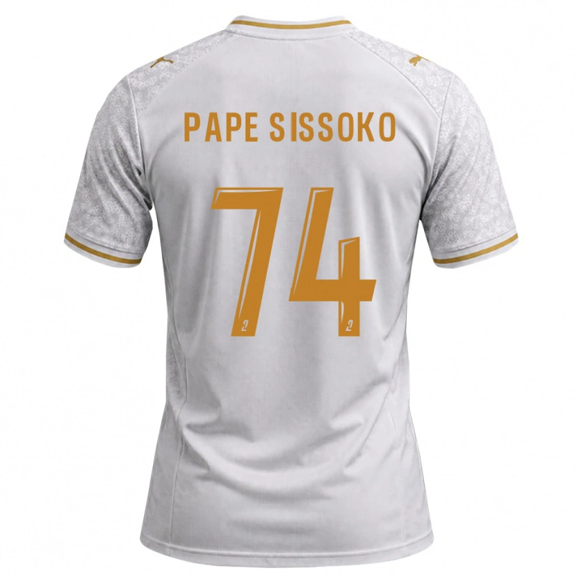 Danxen Criança Camisola Niama Pape Sissoko #74 Cinza Dourado Branco Alternativa 2026/27 Camisa Brasil
