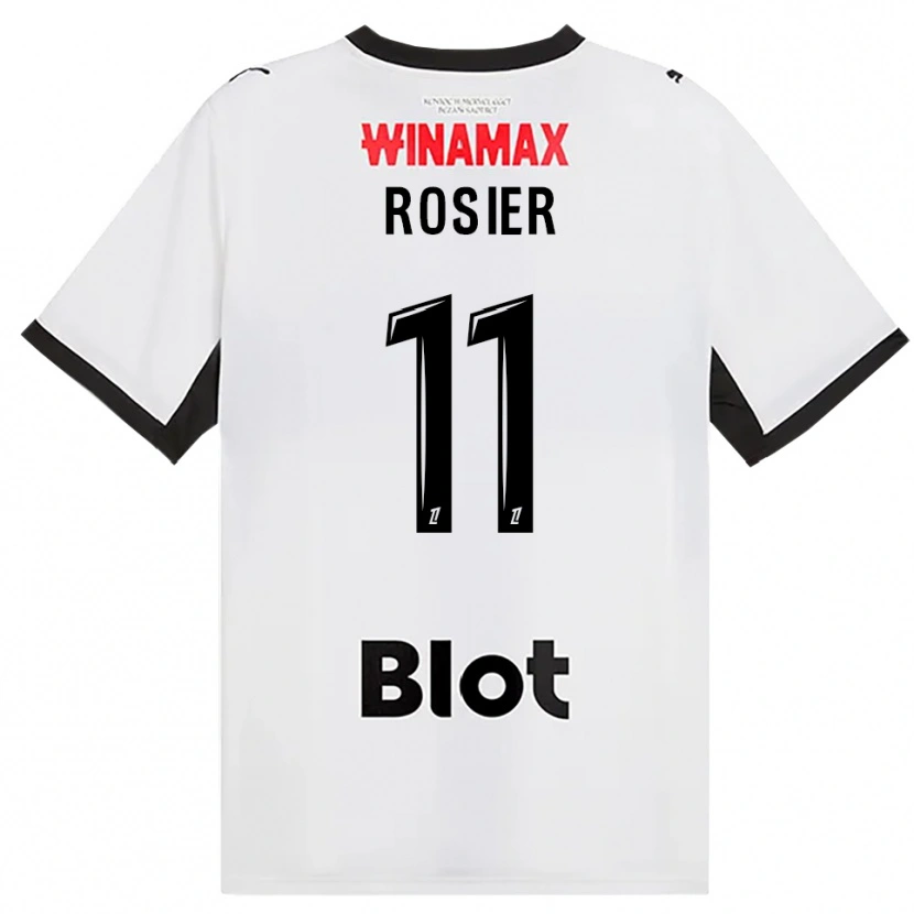 Danxen Criança Camisola Lucas Rosier #11 Preto Branco Vermelho Alternativa 2026/27 Camisa Brasil