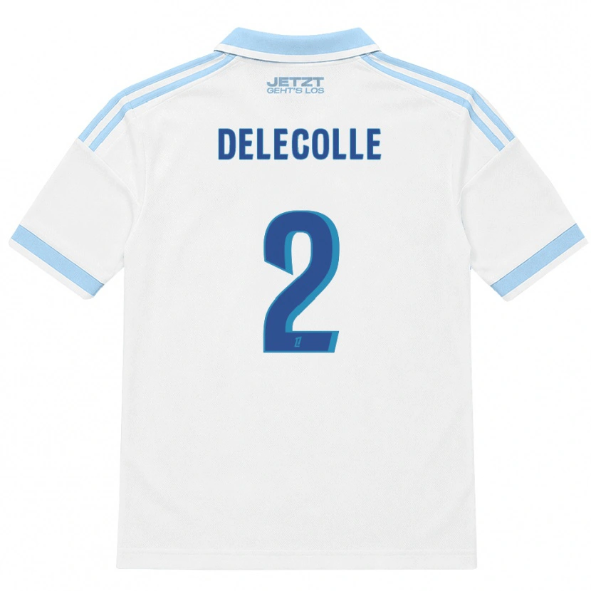 Danxen Criança Camisola Timéo Delecolle #2 Azul Céu Claro Branco Vermelho Alternativa 2026/27 Camisa Brasil