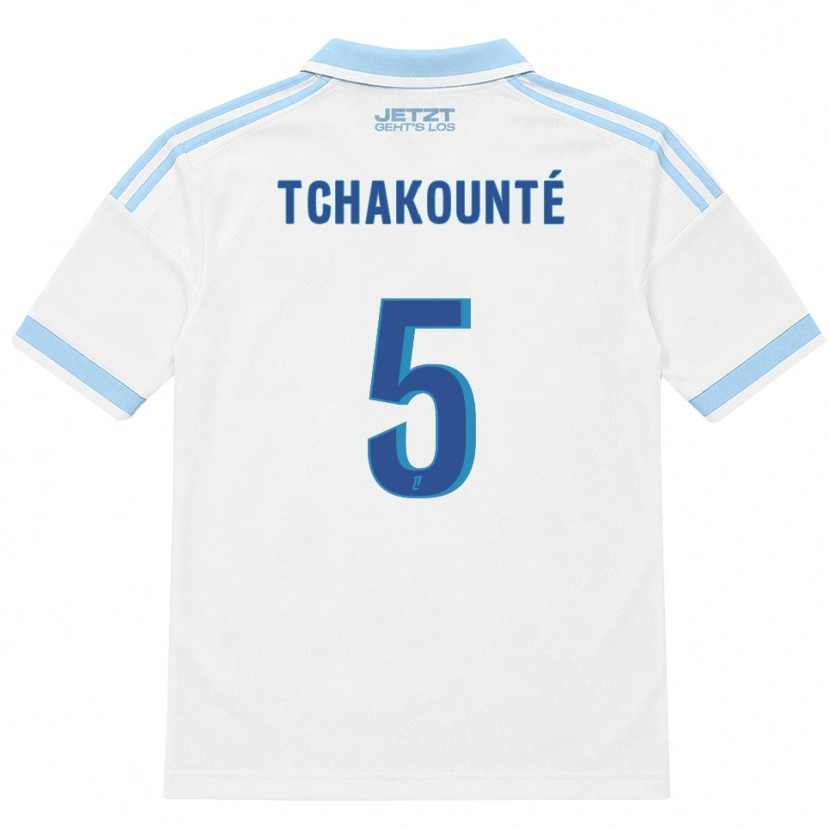 Danxen Criança Camisola Anaëlle Tchakounté #5 Azul Céu Claro Branco Vermelho Alternativa 2026/27 Camisa Brasil