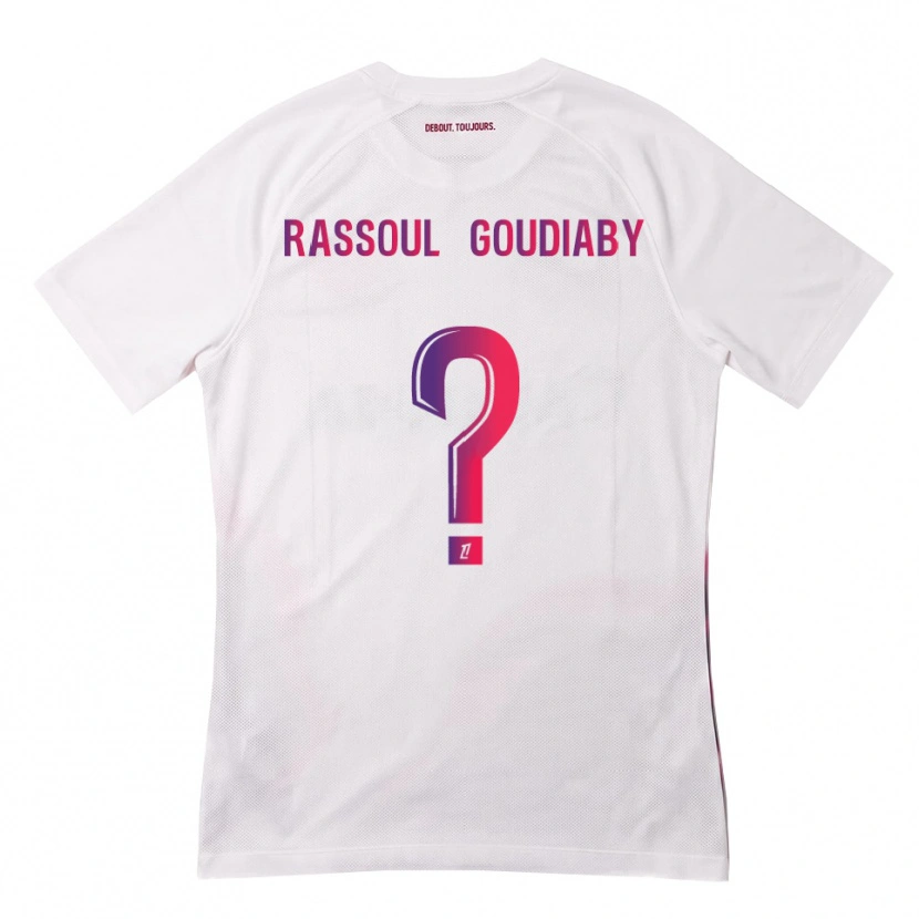 Danxen Criança Camisola Khadim Rassoul Goudiaby #0 Branco Rosa Roxo Alternativa 2026/27 Camisa Brasil