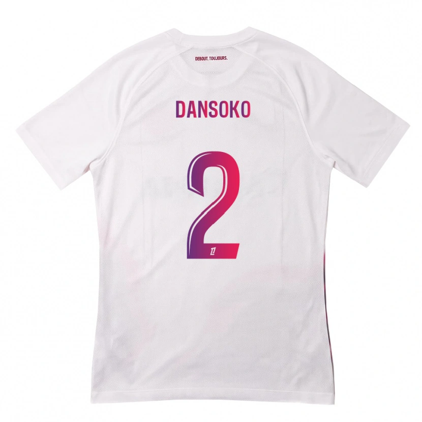 Danxen Criança Camisola Mohamed Dansoko #2 Branco Rosa Roxo Alternativa 2026/27 Camisa Brasil