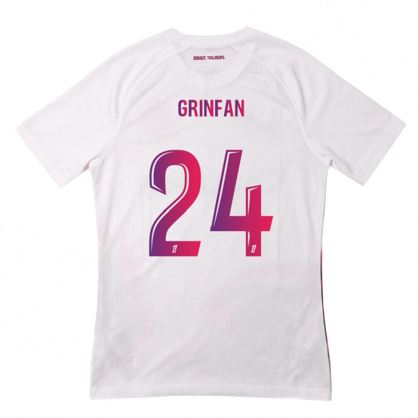 Danxen Criança Camisola Roma Grinfan #24 Branco Rosa Roxo Alternativa 2026/27 Camisa Brasil