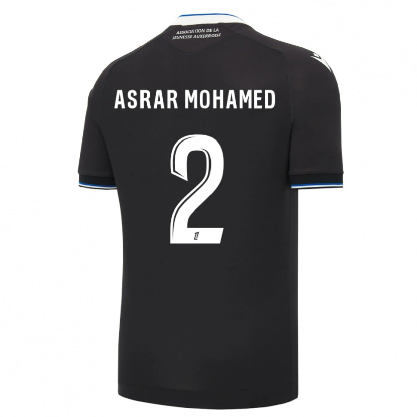 Danxen Criança Camisola El Asrar Mohamed #2 Preto Azul Branco Alternativa 2026/27 Camisa Brasil