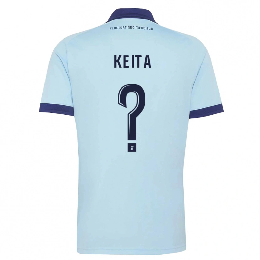 Danxen Criança Camisola Djibril Keita #0 Azul Centáurea Preto Alternativa 2026/27 Camisa Brasil