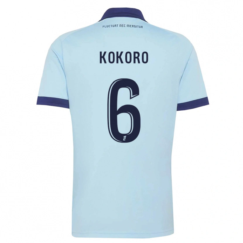 Danxen Criança Camisola Clarence Kokoro #6 Azul Centáurea Preto Alternativa 2026/27 Camisa Brasil