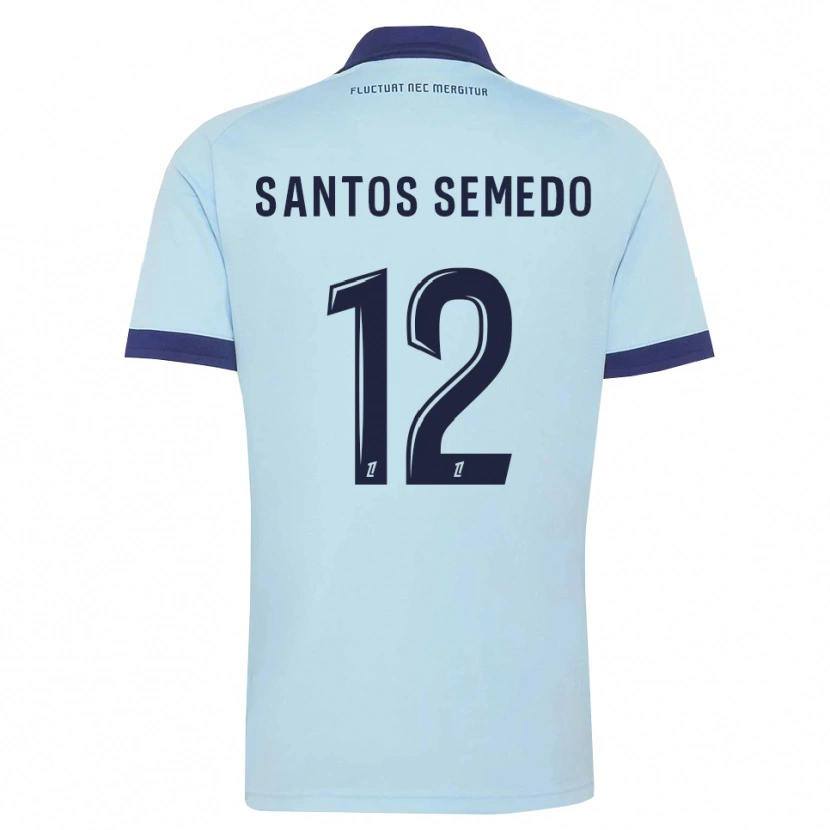 Danxen Criança Camisola Ilyes Dos Santos Semedo #12 Azul Centáurea Preto Alternativa 2026/27 Camisa Brasil