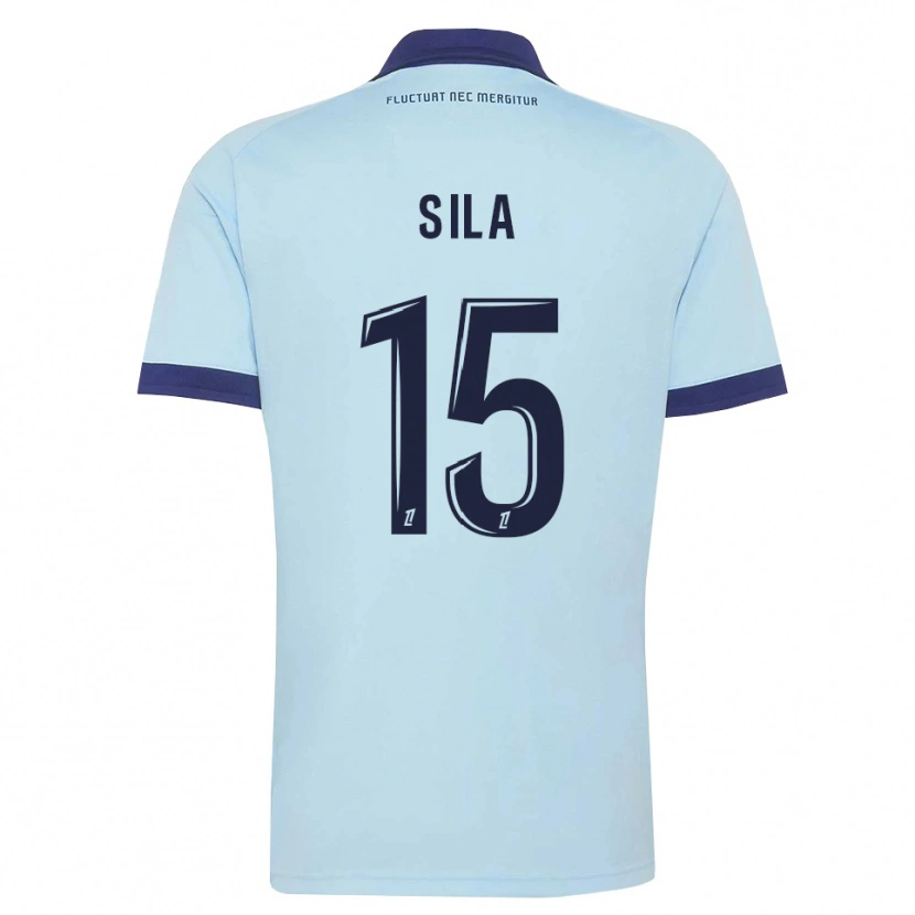Danxen Criança Camisola Oumar Sila #15 Azul Centáurea Preto Alternativa 2026/27 Camisa Brasil
