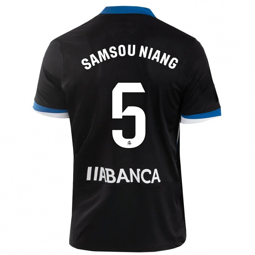 Danxen Criança Camisola Papa Samsou Niang #5 Preto Branco Azul Alternativa 2026/27 Camisa Brasil