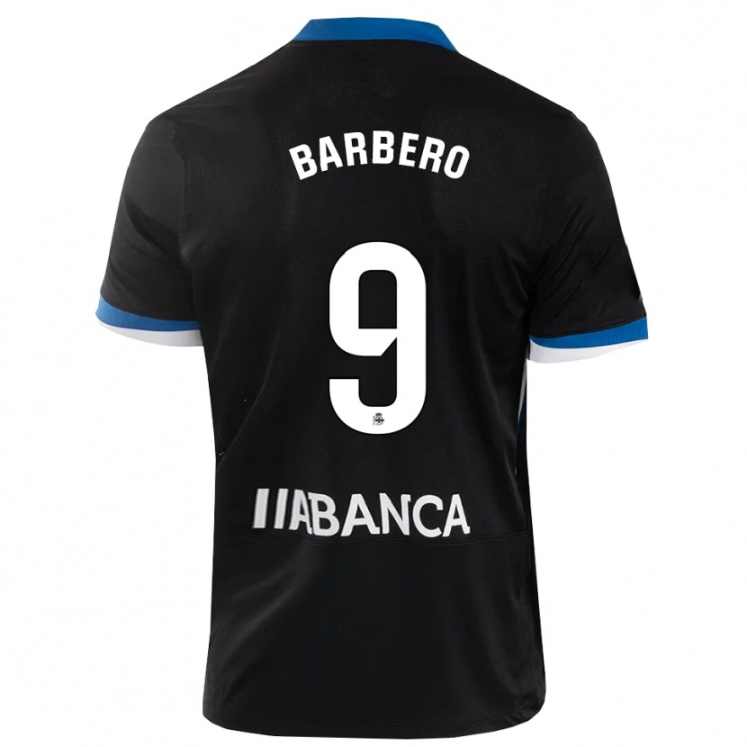 Danxen Criança Camisola Iván Barbero #9 Preto Branco Azul Alternativa 2026/27 Camisa Brasil