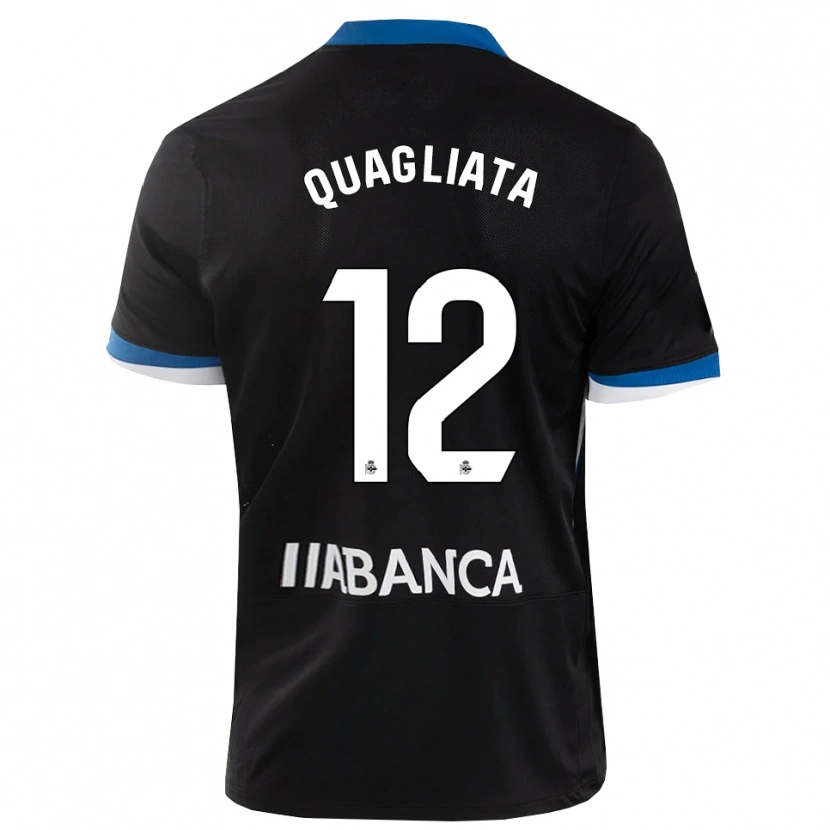 Danxen Criança Camisola Giacomo Quagliata #12 Preto Branco Azul Alternativa 2026/27 Camisa Brasil