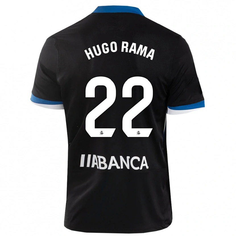 Danxen Criança Camisola Hugo Rama #22 Preto Branco Azul Alternativa 2026/27 Camisa Brasil