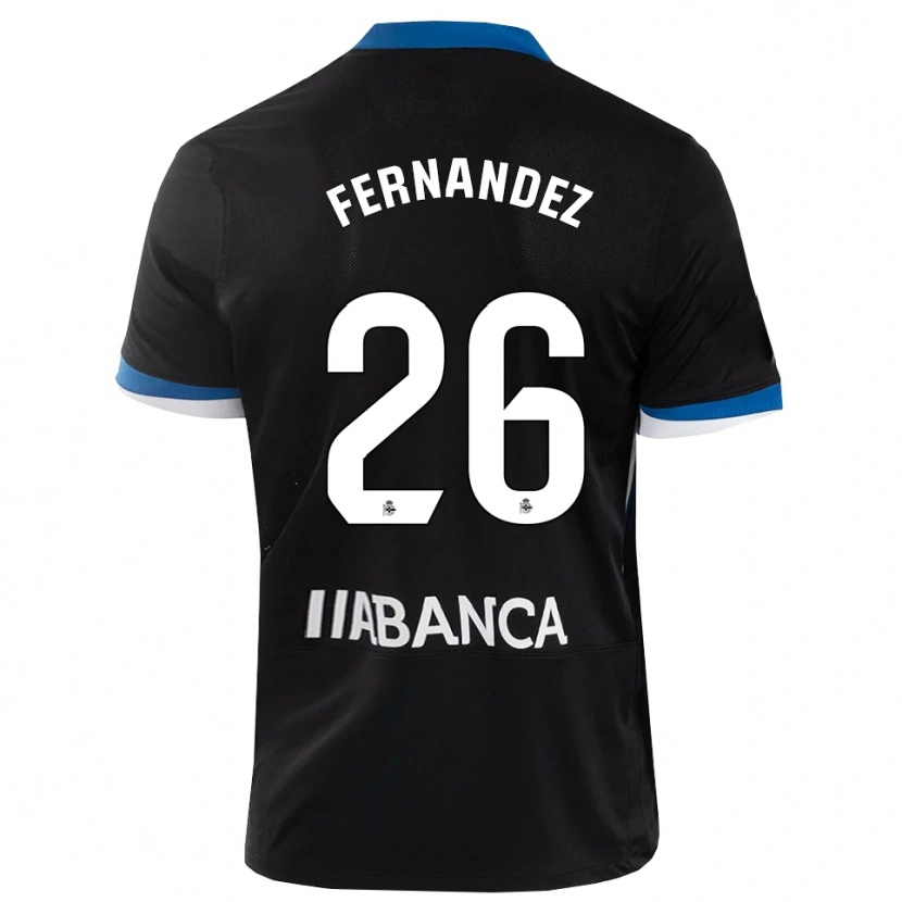 Danxen Criança Camisola Samu Fernández #26 Preto Branco Azul Alternativa 2026/27 Camisa Brasil