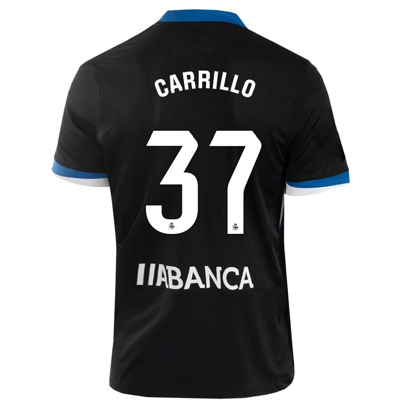 Danxen Criança Camisola Noé Carrillo #37 Preto Branco Azul Alternativa 2026/27 Camisa Brasil