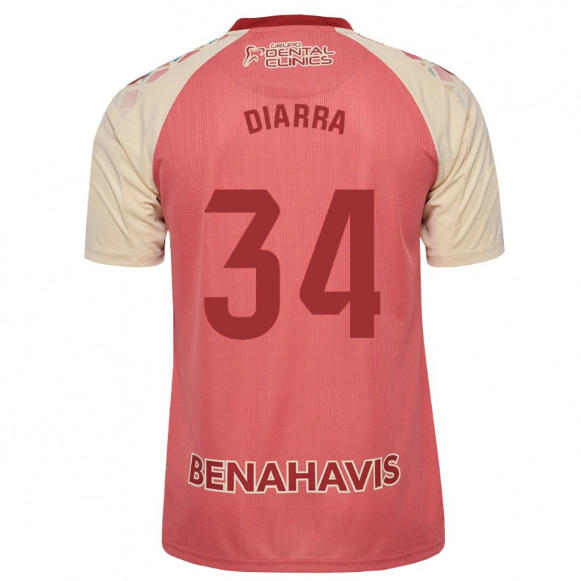 Danxen Criança Camisola Cherif Diarra #34 Rosa Claro Vermelho Azul Alternativa 2026/27 Camisa Brasil