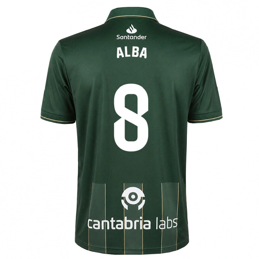 Danxen Criança Camisola Alba Luzuriaga Albelda #8 Cinza Ardósia Escuro Branco Alternativa 2026/27 Camisa Brasil