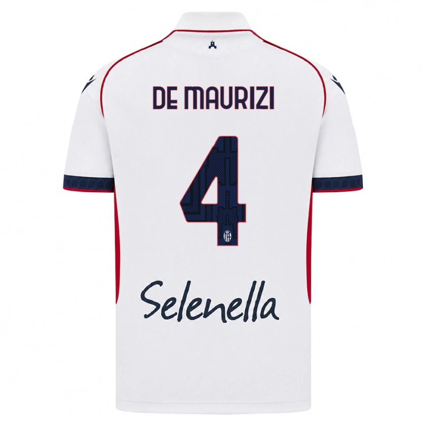 Danxen Criança Camisola Alessandro De Maurizi #4 Branco Vermelho Azul Real Alternativa 2026/27 Camisa Brasil