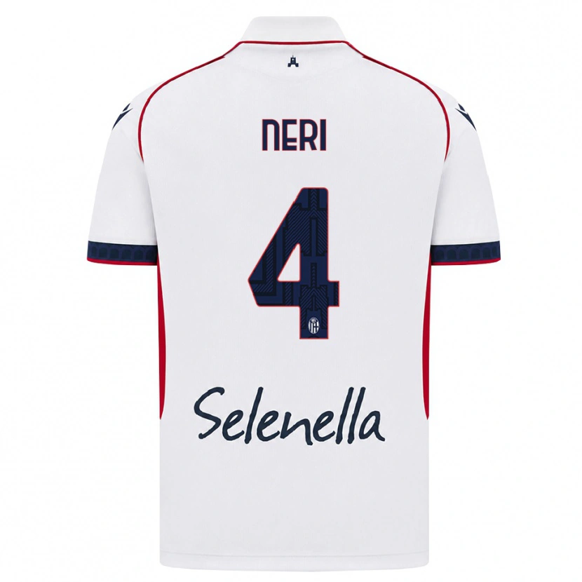 Danxen Criança Camisola Jacopo Neri #4 Branco Vermelho Azul Real Alternativa 2026/27 Camisa Brasil