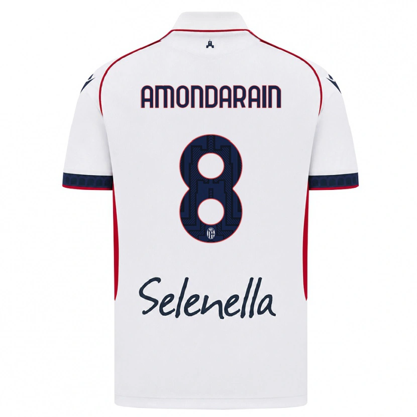Danxen Criança Camisola Mikel Amondarain #8 Branco Vermelho Azul Real Alternativa 2026/27 Camisa Brasil
